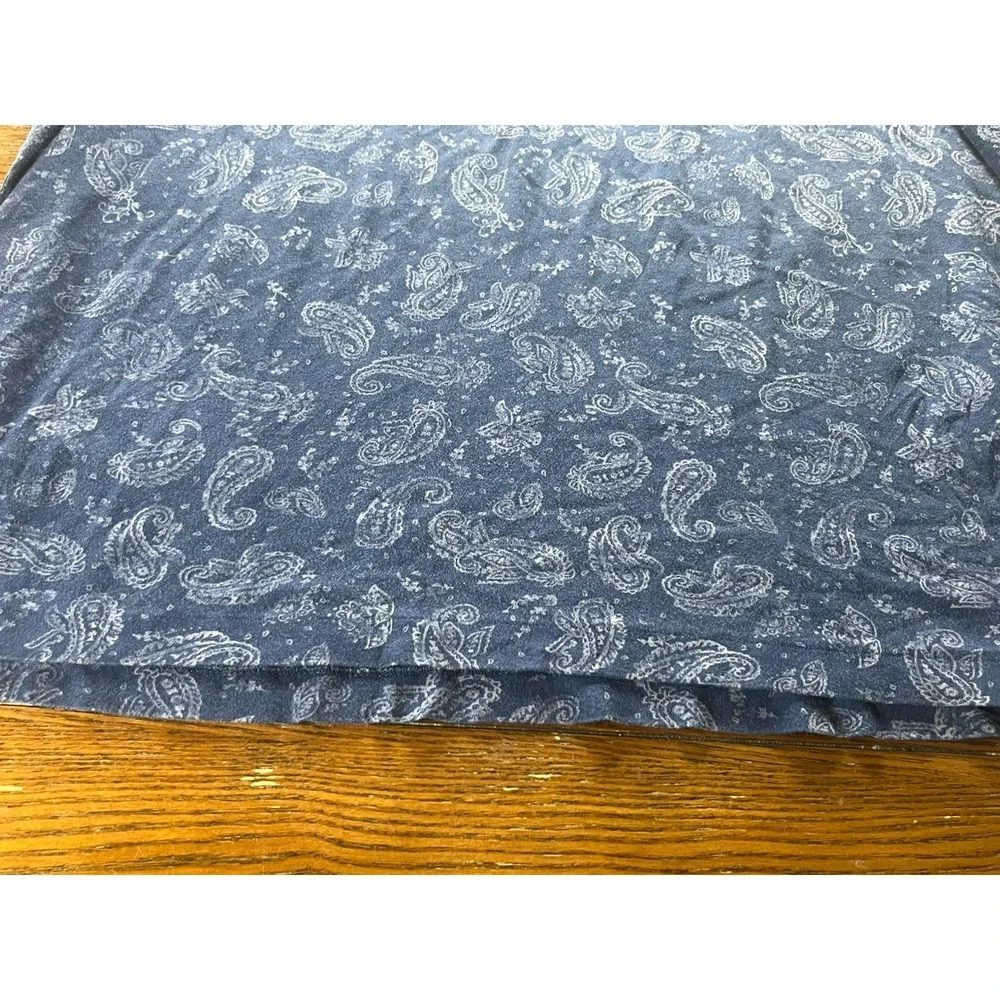 Polo Ralph Lauren Shirt Mens XL Short Sleeve Blue Paisley Classic Fit Cotton